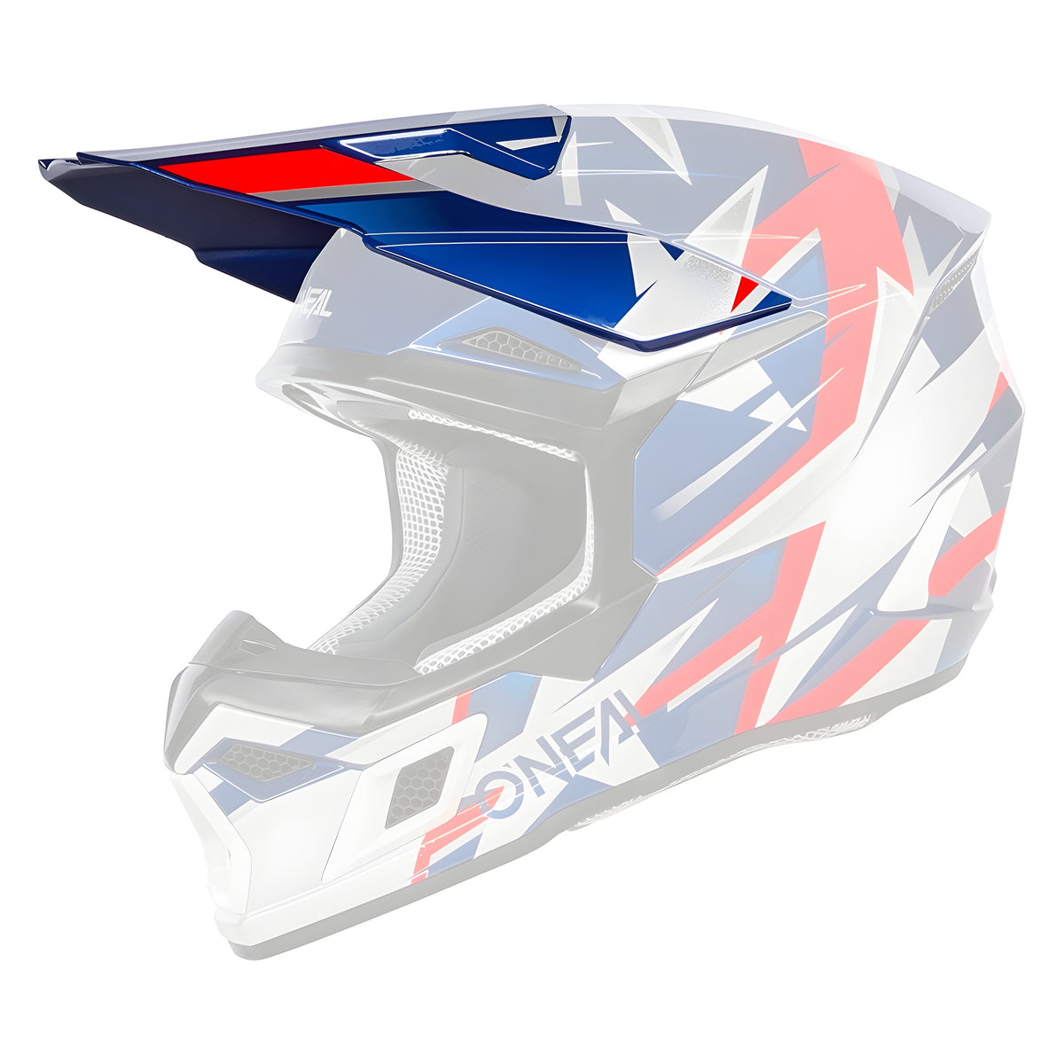 Ersatz Visier 3SRS Helm RIDE blau / weiß / rot