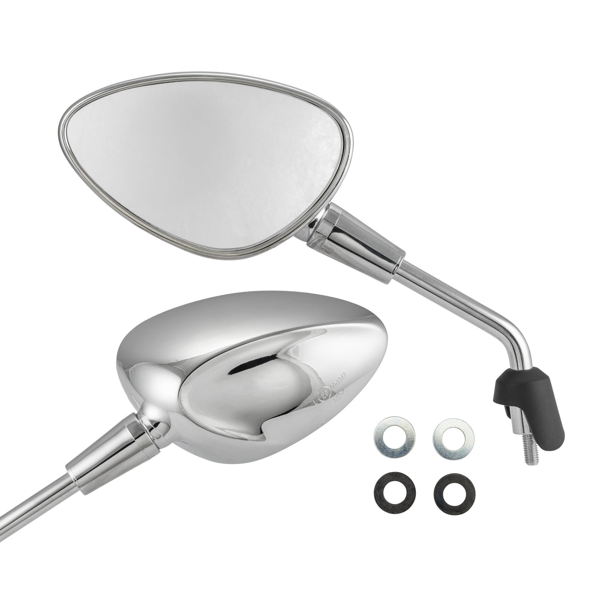 SIP STYLE Spiegel Shorty Nierenform chrom für Vespa Sprint