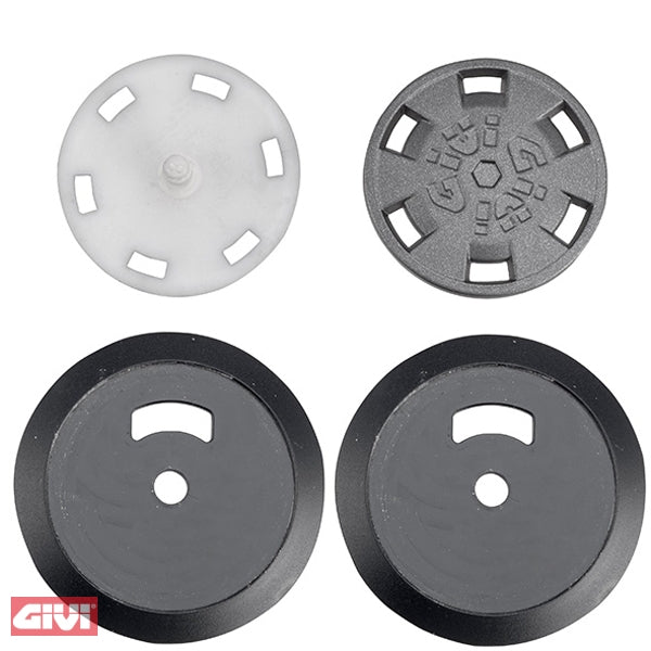 Visierabdeckung GiVi links und rechts in schwarz matt für H12.3 Jet-Helm Stratos