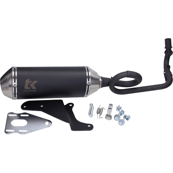 Auspuff Turbokit E-Zulassung Euro-5 gmax schwarz aluminium gmax, Sprint, Primavera m4t210
