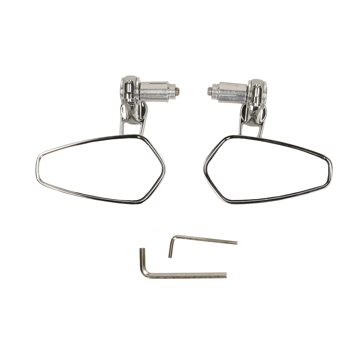 Spiegel Set DMP Lenkerhalterung oval Lenkerende CNC u.a. Sprint/Zip/GTS Chrom GTS alle Modelle, roller, Sprint, Zip