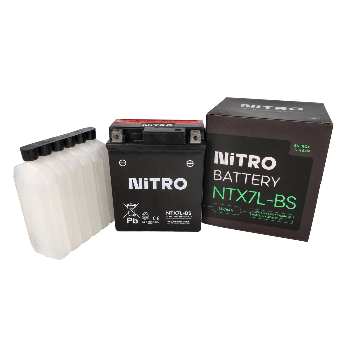 Batterie Nitro ntx7l-bs/ytx7l-bs euro-4/5 euro-4/5 6Ampere Liberty IGET, Primavera, Sprint, Zip 4t