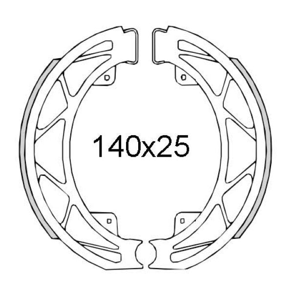 Bremssegmentsatz RMS euro-2/4/5 Gilera Runner, Primavera 50/125/150, Sprint 50/125/150, Liberty IGET, Primavera 56293r