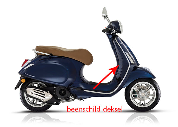 Beinschild Piaggio Original Deckel blau mit 289/a Primavera 67361800dk