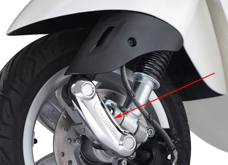 Schutzkappe Piaggio Original Vorderradgabel unten >2018 Chrom GTS, LX, Primavera, Sprint 1c000835