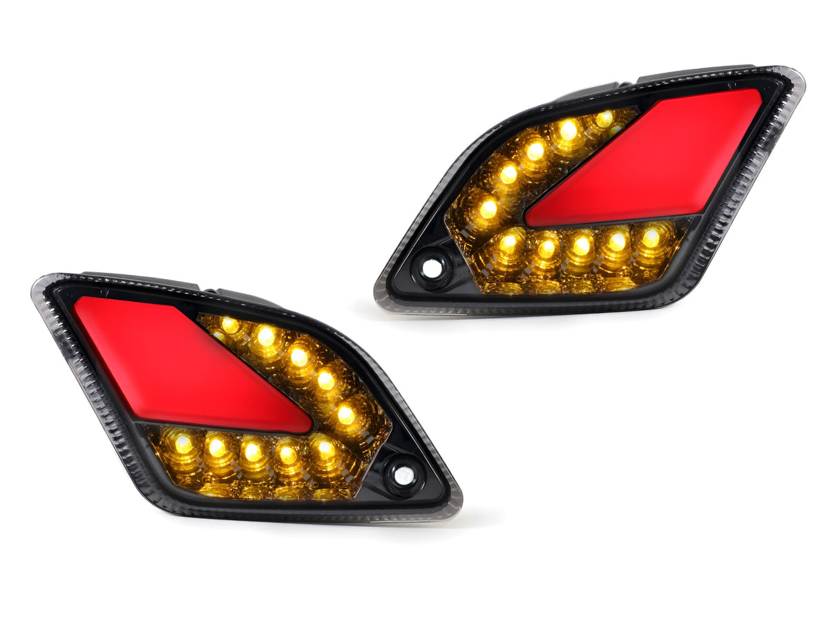 Blinker-Set Moto Nostra hinten dynamisches LED Lauflicht, Positionslicht, E-Prüfzeichen, Smoked für Vespa GT, GTL, GTV, GTS 125-300