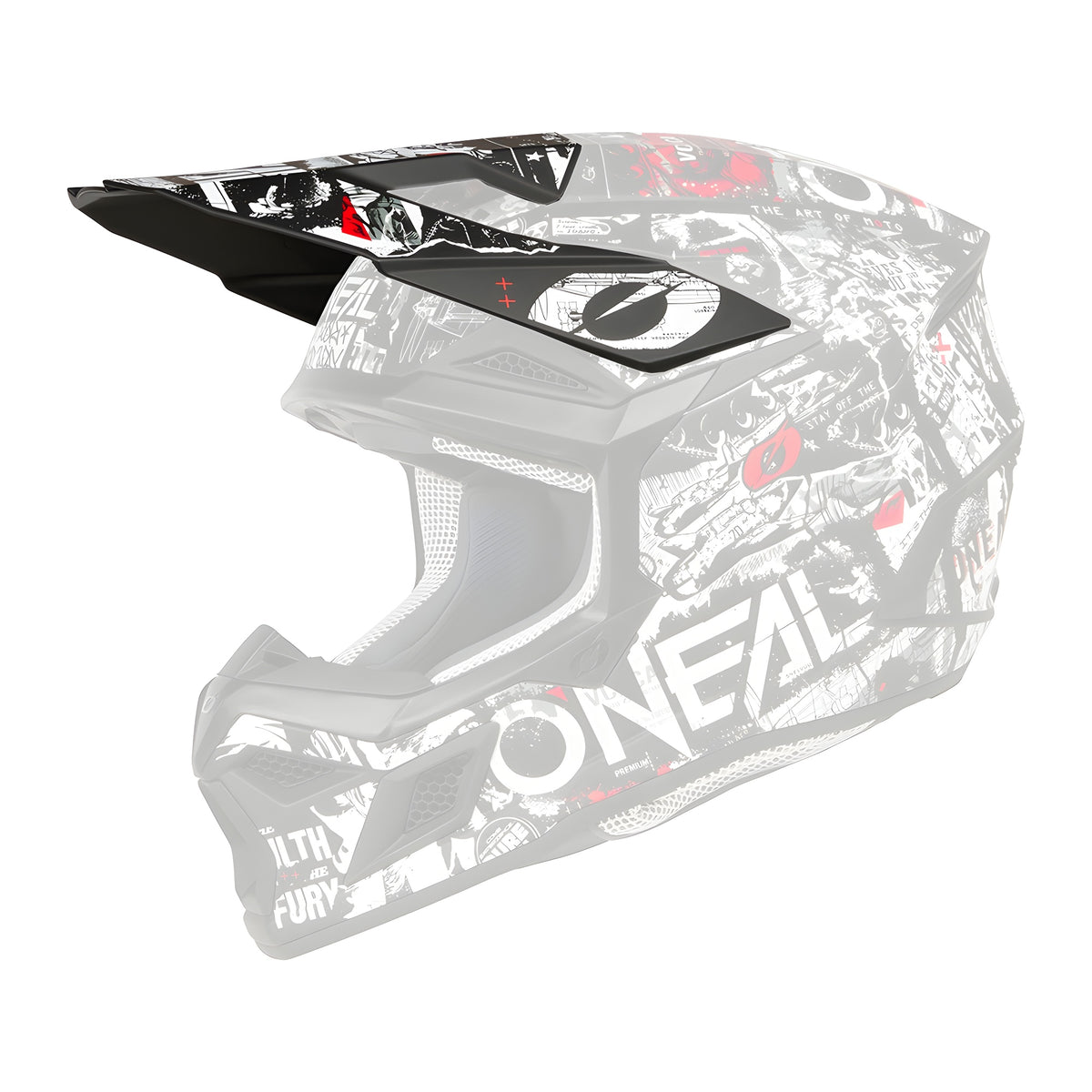 Ersatz Visier 3SRS Helm ATTACK Schwarz / Weiß