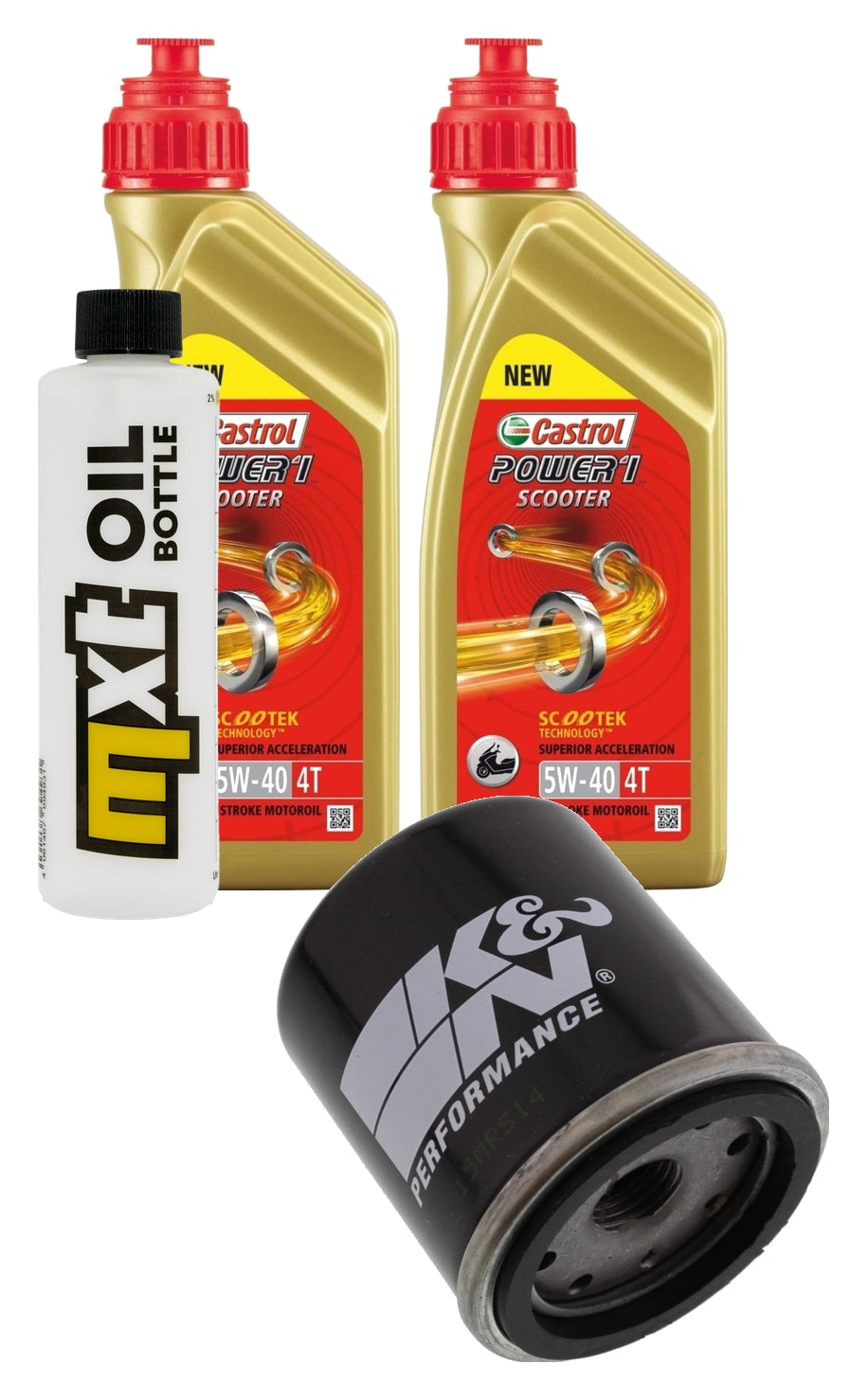 Inspektionspaket 2L 5W-40 + Ölfilter für Aprilia Compay Custom, Vespa GTS 125 / 300 ccm Bj. 2009 - 2020