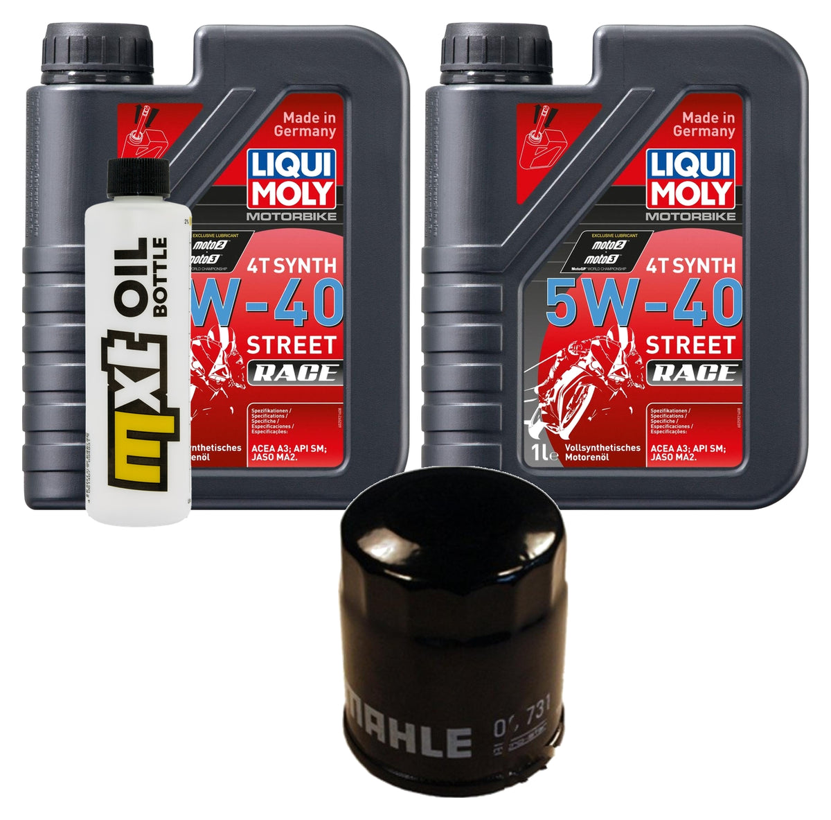 Inspektionspaket 2L 5W-40 + Ölfilter für Aprilia Compay Custom, Vespa GTS 125 / 300 ccm Bj. 2009 - 2020