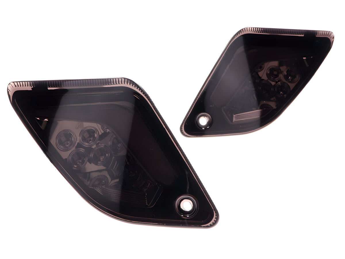 Blinker Set hinten LED rauchgrau getönt für Vespa GT, GTL, GTV, GTS 125-300 mit E-Zulassung