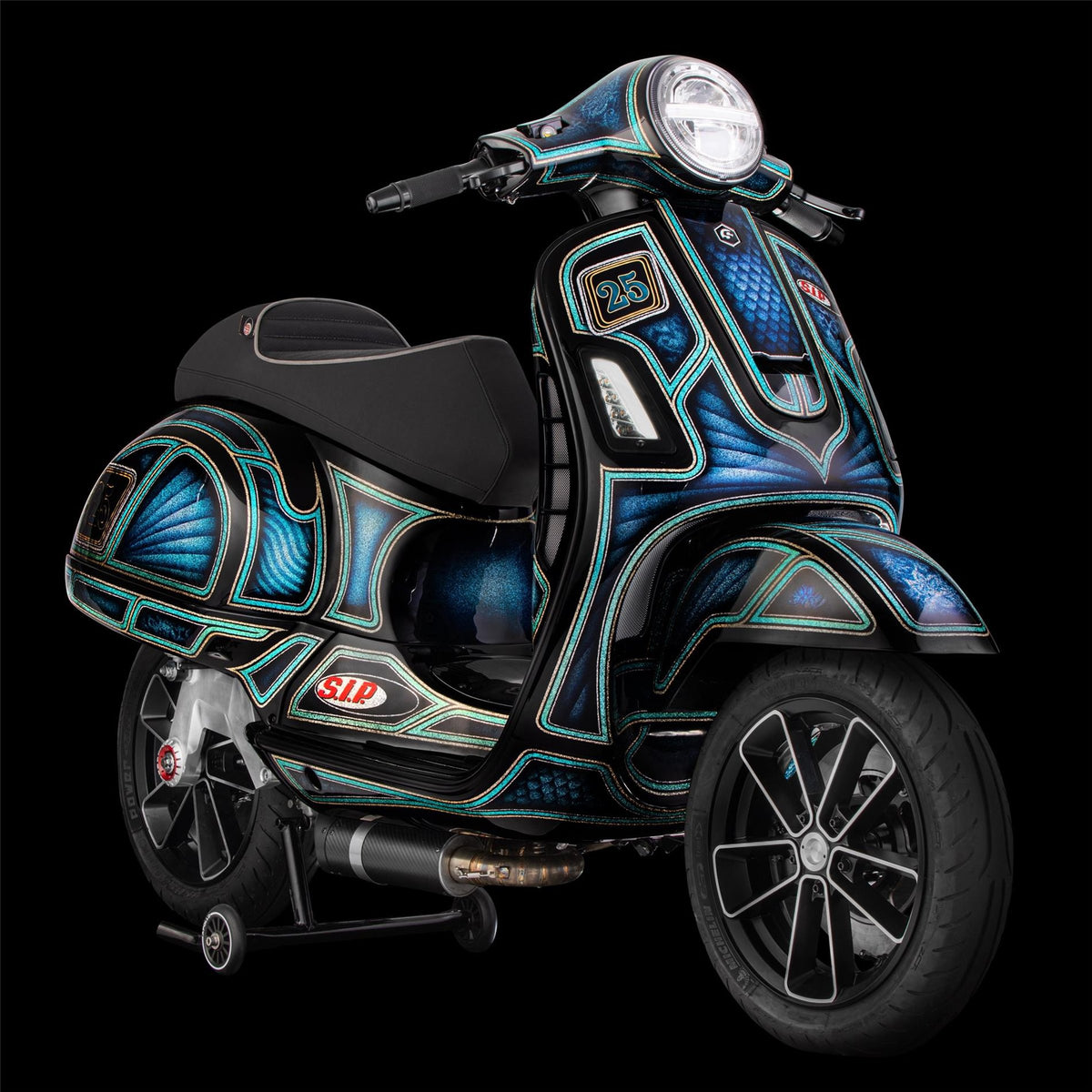 SIP Kaskade PORDOI für Vespa GTS schwarz