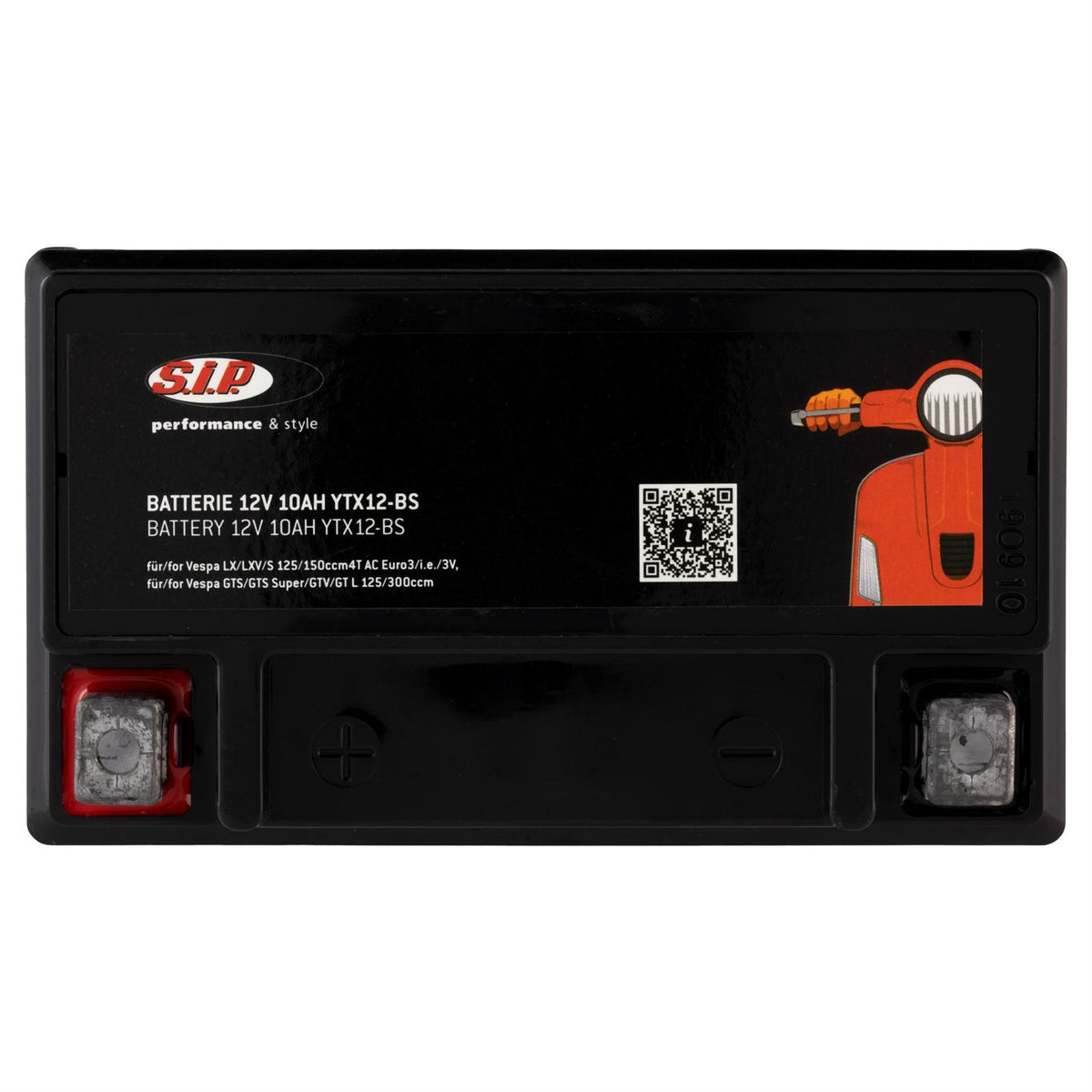 SIP Batterie-Sparpack 12V 10Ah YTX12-BS, 4 Stück