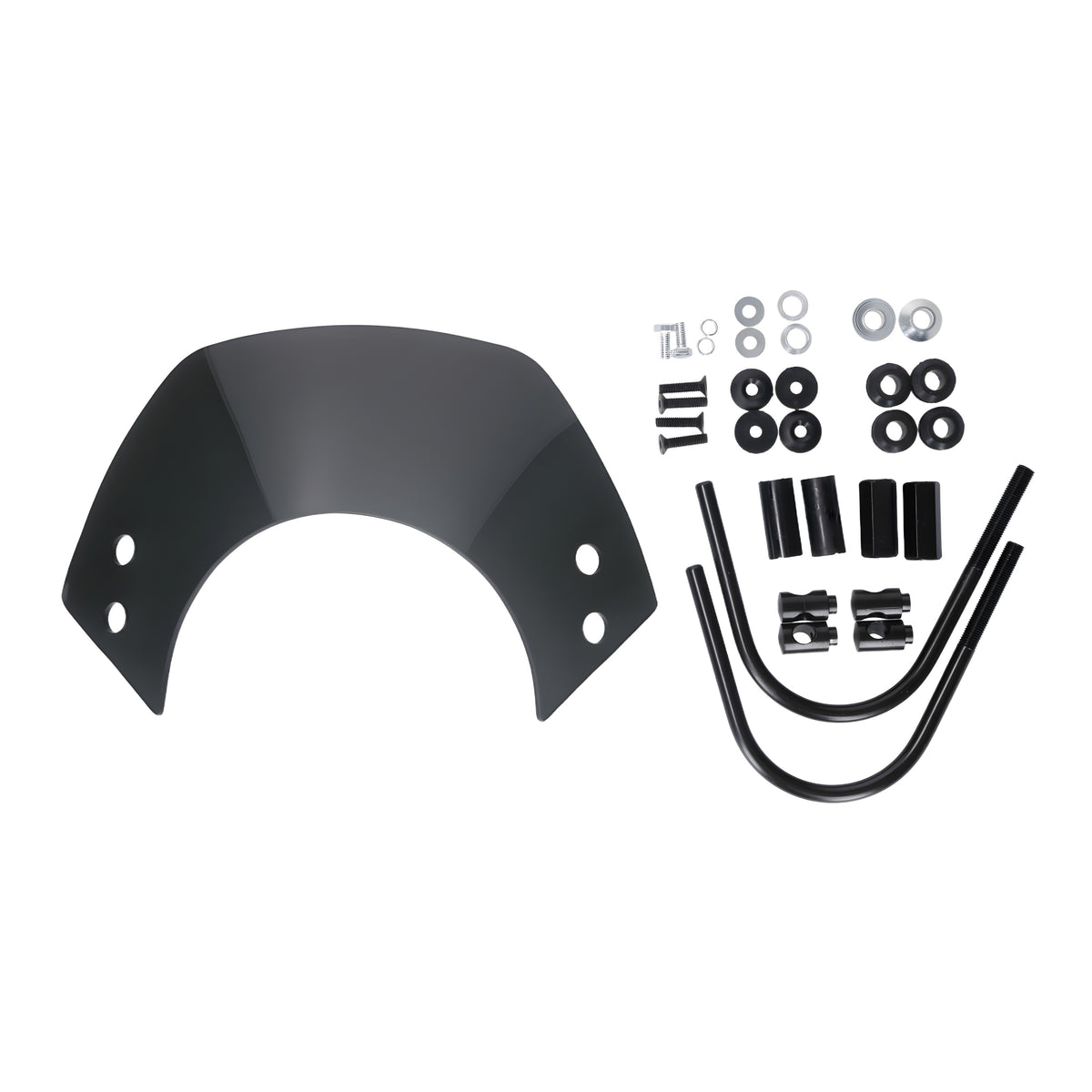 Windschild 101_Octane kurz getönt 11x30cm mit Halterung für Vespa GT, GTS