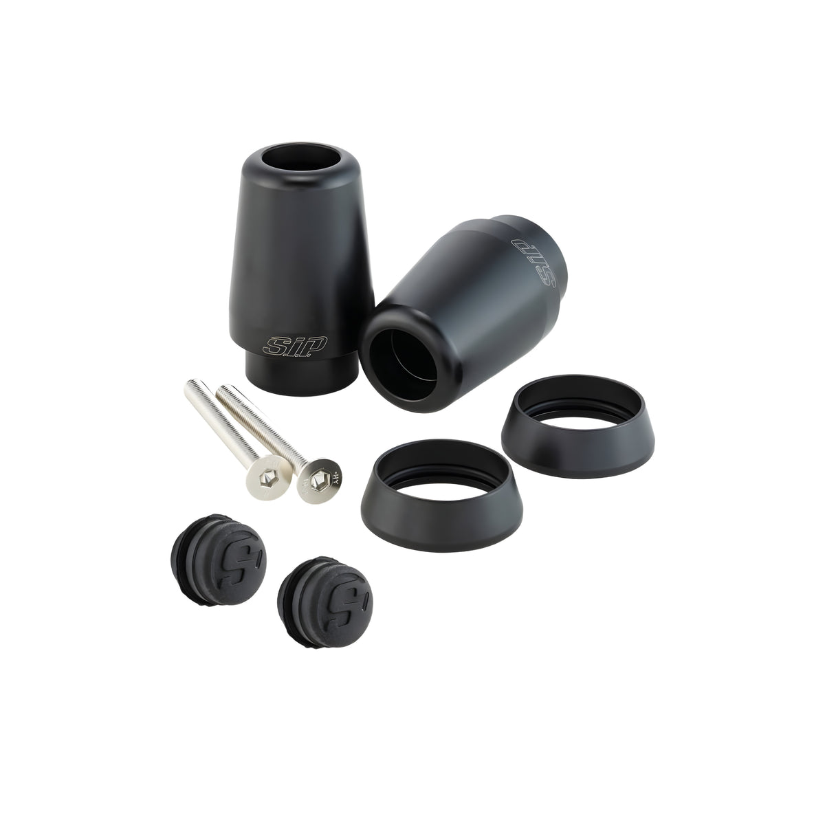 Lenkerendengewichte SIP Series Pordoi 60mm Ø 38mm schwarz matt für Vespa GTS, GTS Super, GTV, GT 60, GT, GT L 125-300ccm
