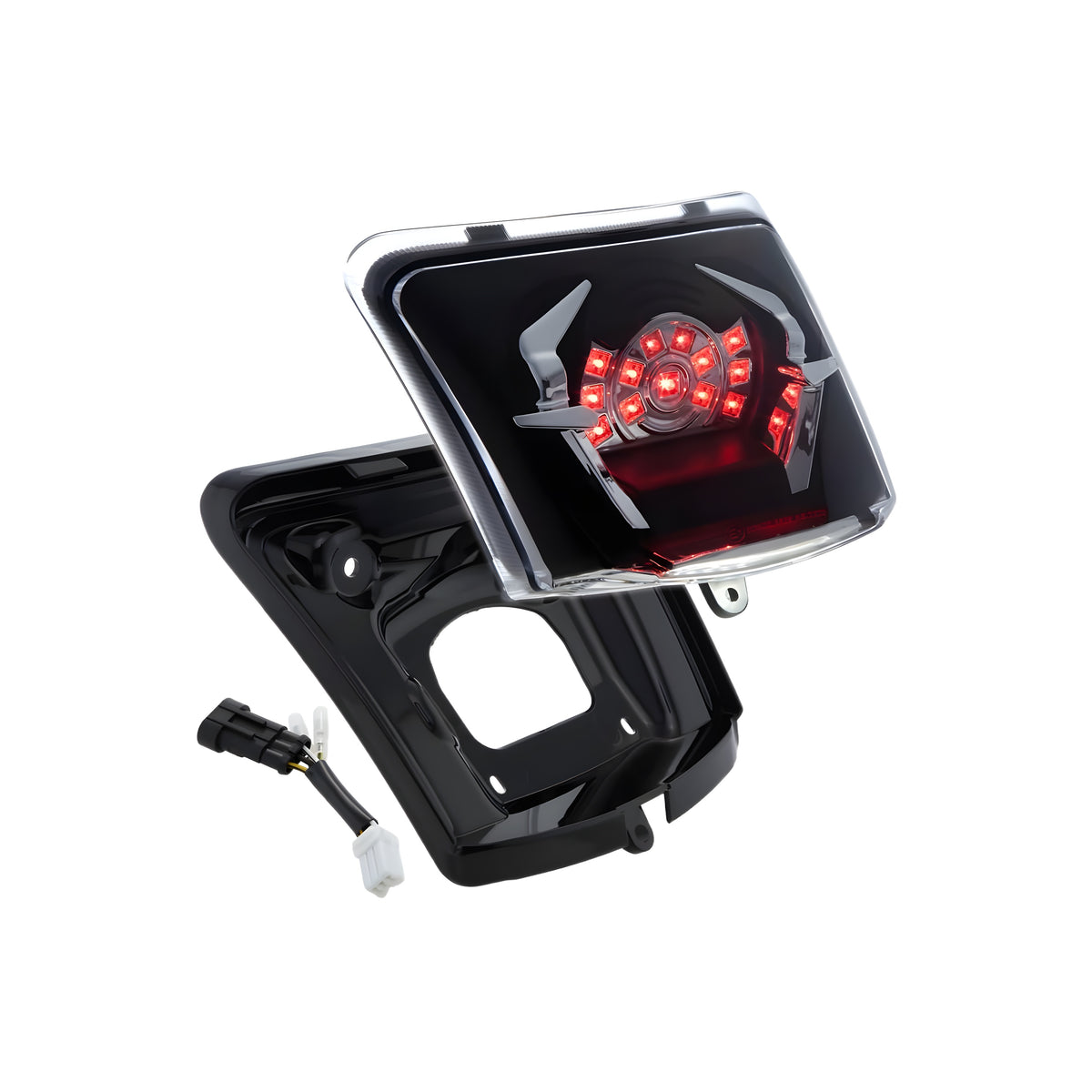 Rücklicht SIP Style MK II LED transparent, schwarz glänzend für Vespa GTS, GTS Super, GTV 125-300ccm HPE 2018