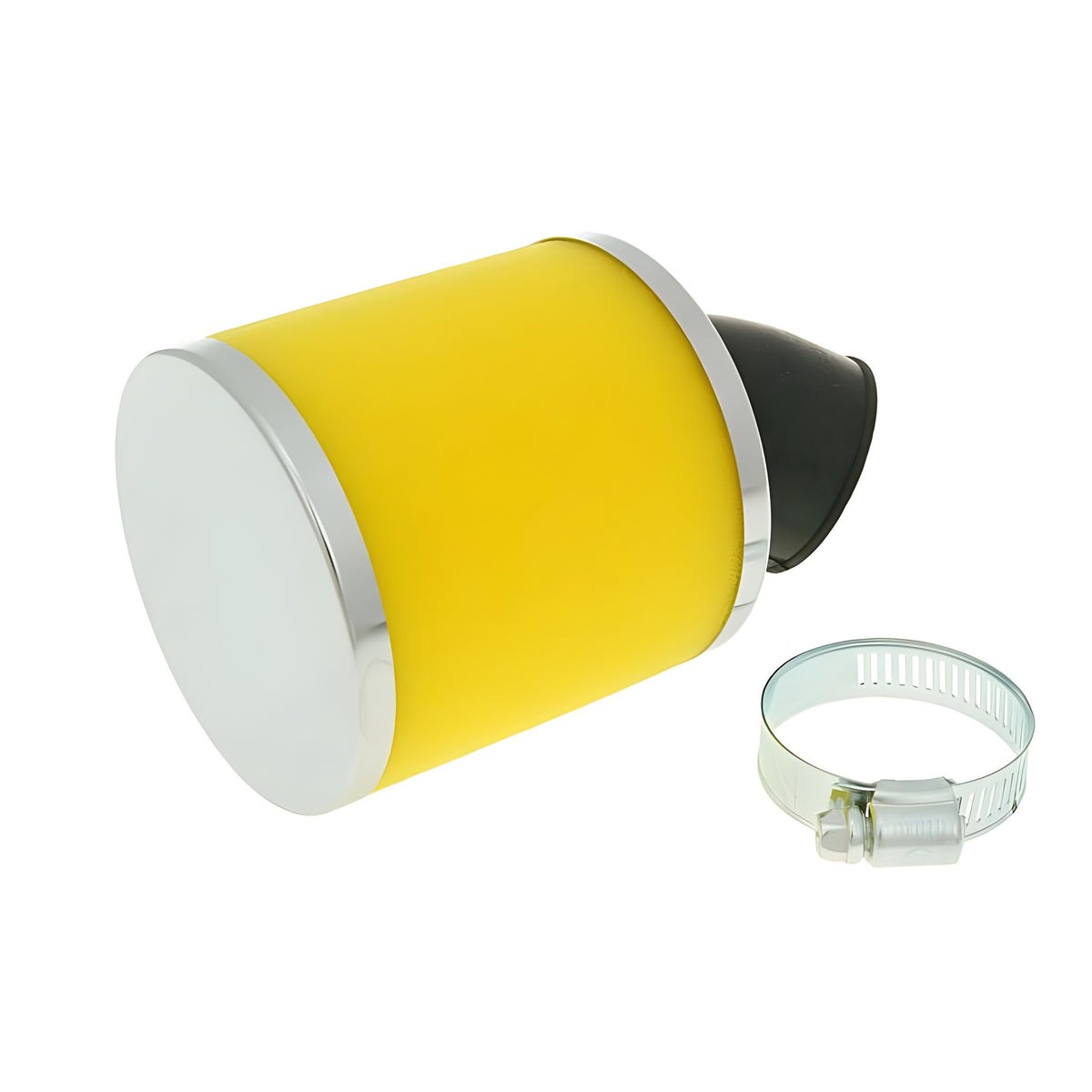 Luftfilter Big Foam 28-35mm abgewinkelt gelb für Peugeot Jet-Force C-Tech 5, Vespa GTS 3 Super Piaggio Typhoon Speedfight 2 LC PX 8 AC Gilera Runner Bj. 1951 - 2016