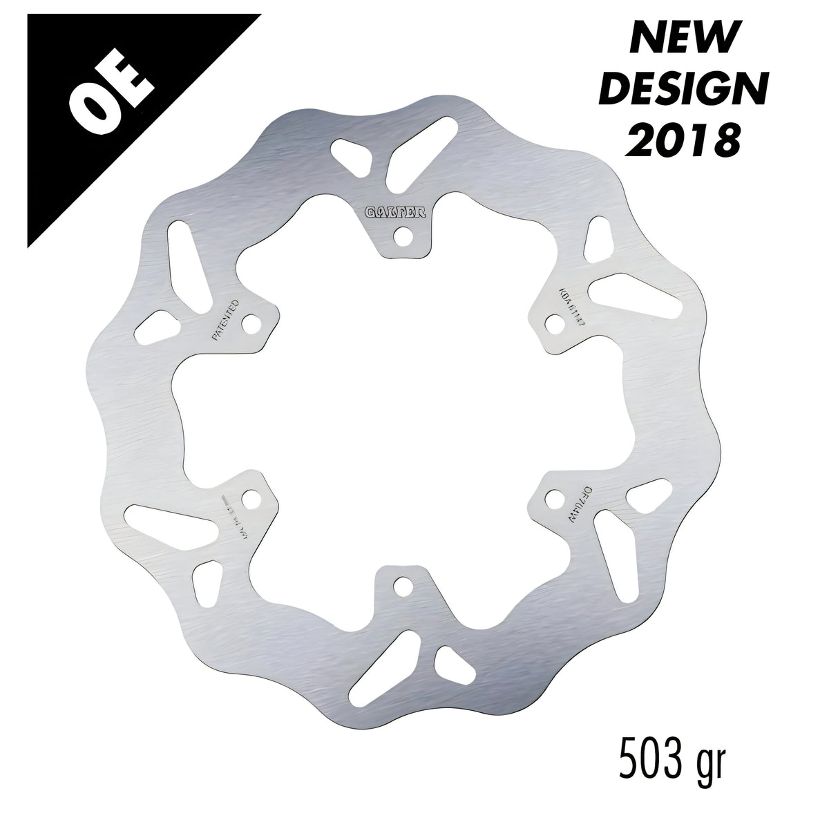 Bremsscheibe Galfer DF704W WAVE® mit ECE R90 Zulassung, starr hinten 220x4mm für Vespa GTV Gran Turismo, Piaggio Hexagon GTX GT GTS Super Sport 125 - 300 ccm