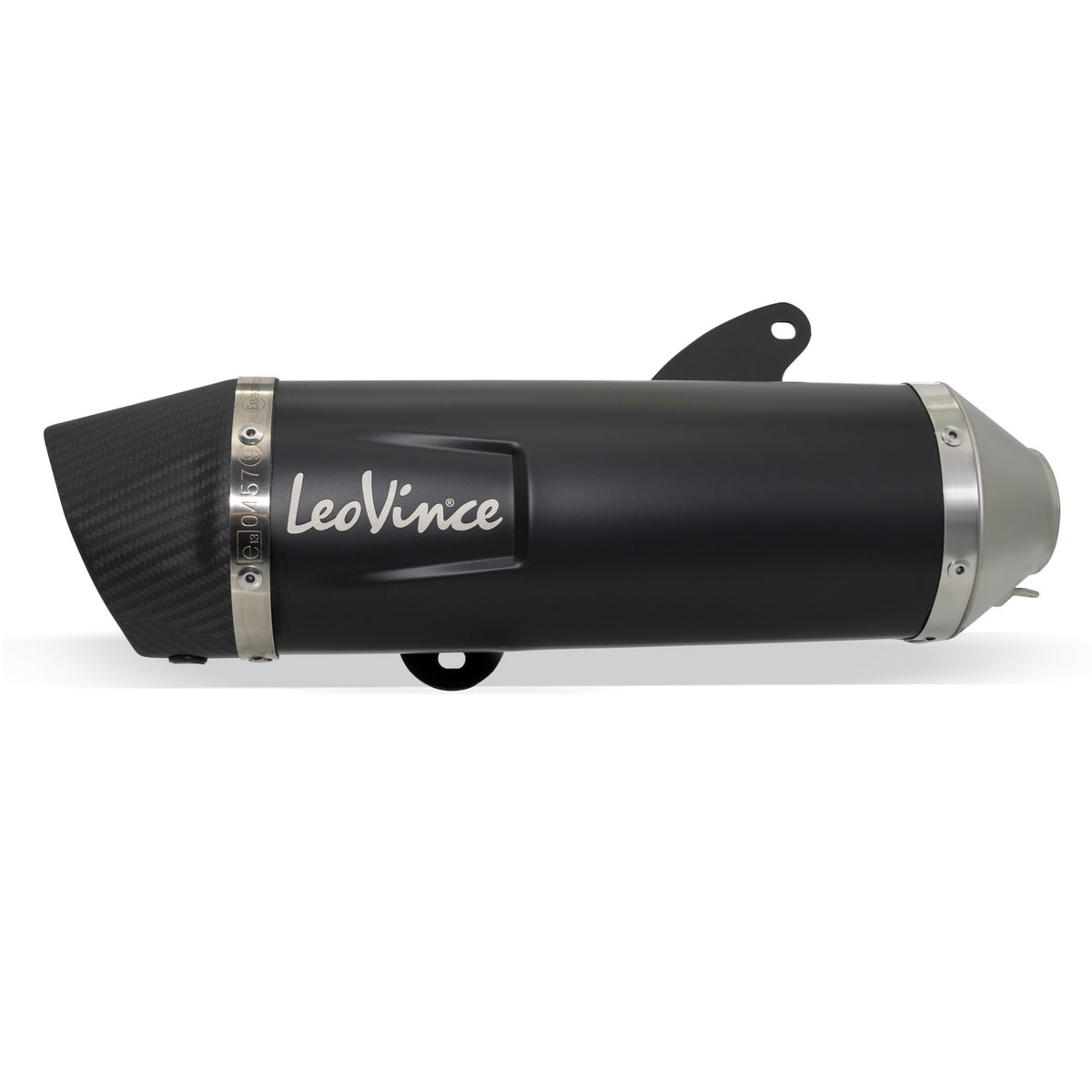 Endschalldämpfer LeoVince SLIP-ON NERO Edelstahl schwarz, Carbon Kappe für Piaggio Vespa GTS 125 / 150 i.e.
