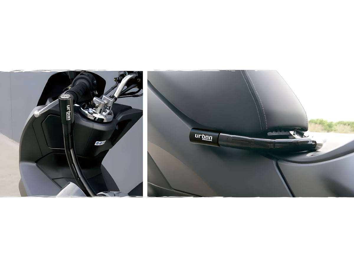 Diebstahlsicherung Roller + Helm Urban Security Practic für Kymco People S 50 2005-, People S 125 2006-, People S 200i -2006