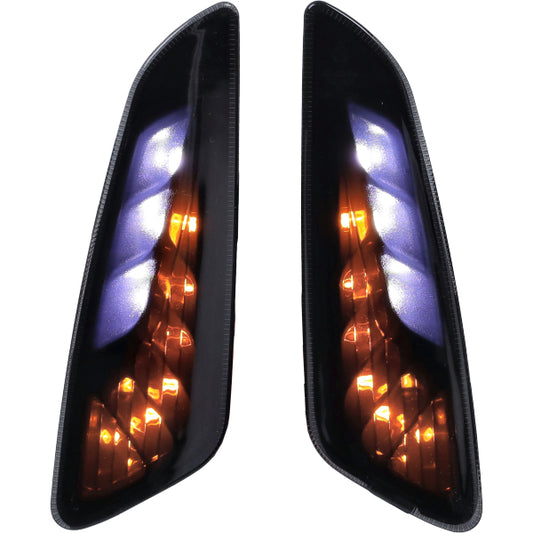 Blinker Set DMP LED E-Zulassung SP E-geprüftes Tagfahrlicht Dunkel/Rauch für dunkler Rauch Primavera, Sprint