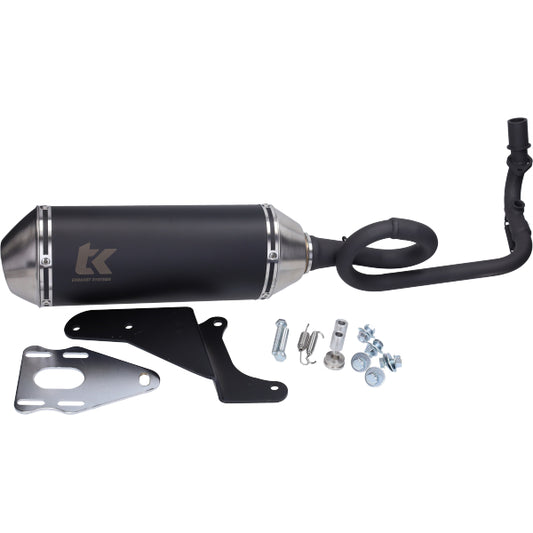 Auspuff Turbokit E-Zulassung Euro-5 gmax schwarz aluminium gmax, Sprint, Primavera m4t210