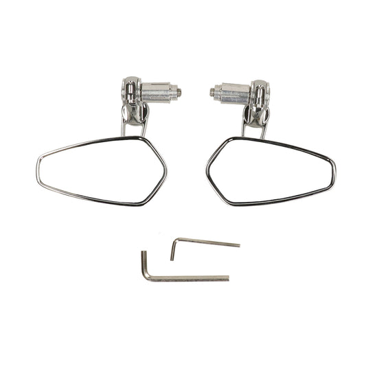 Spiegel Set DMP Lenkerhalterung oval Lenkerende CNC u.a. Sprint/Zip/GTS Chrom GTS alle Modelle, roller, Sprint, Zip