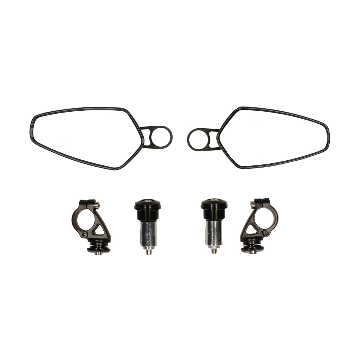 Spiegel Set DMP Lenkerhalterung oval Lenkerende CNC-Lenker u.a. Zip/Sprint/GTS schwarz glänzend GTS alle Modelle, roller,…