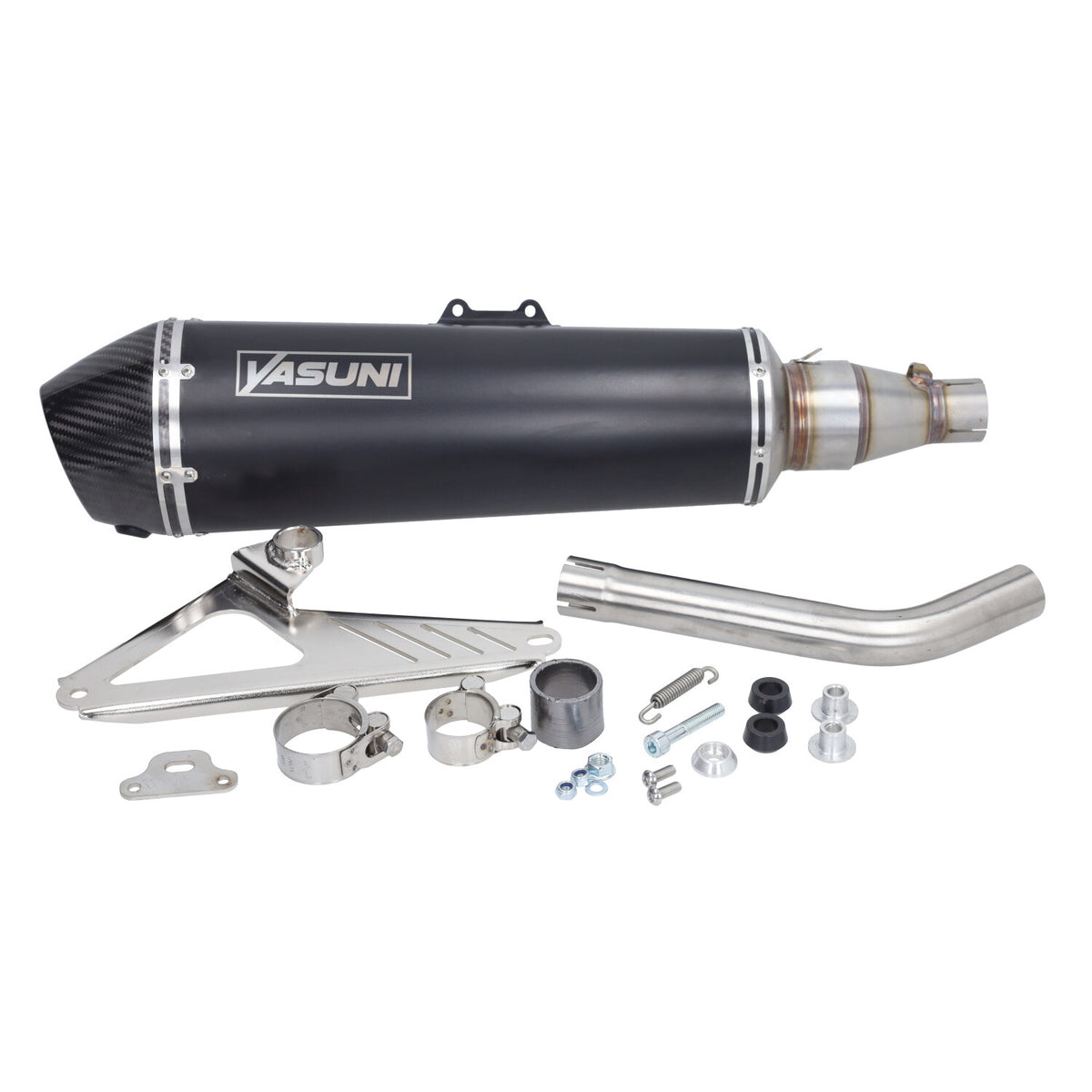 Auspuff Yasuni E-Zulassung Vespa schwarz/carbon GTS 300 (euro4), GTS super 300cc tub454