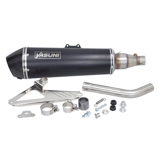 Auspuff Yasuni E-Zulassung Vespa schwarz/carbon GTS 300 (euro4), GTS super 300cc tub454