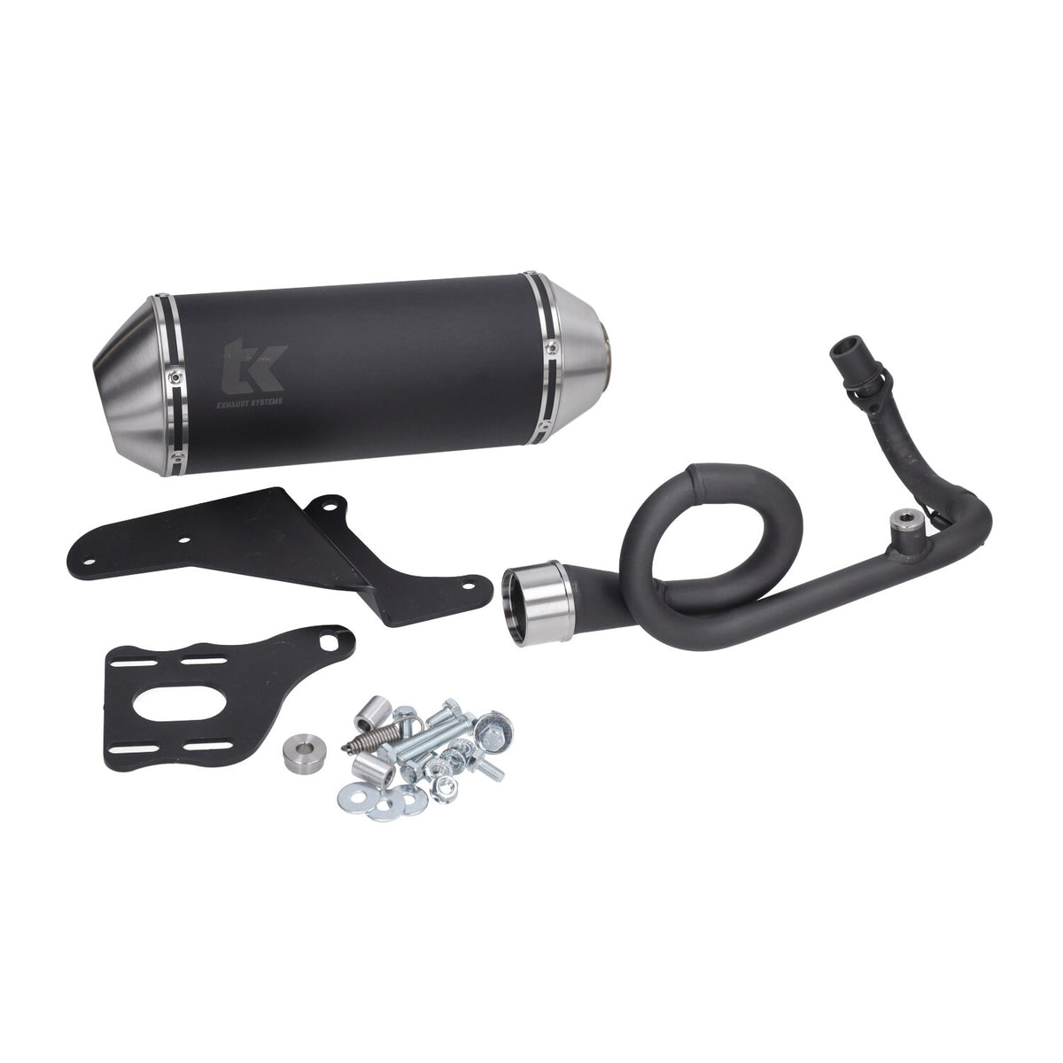 Auspuff Turbokit 4t 2v Euro-2 schwarz aluminium Primavera, Sprint m4t150-n