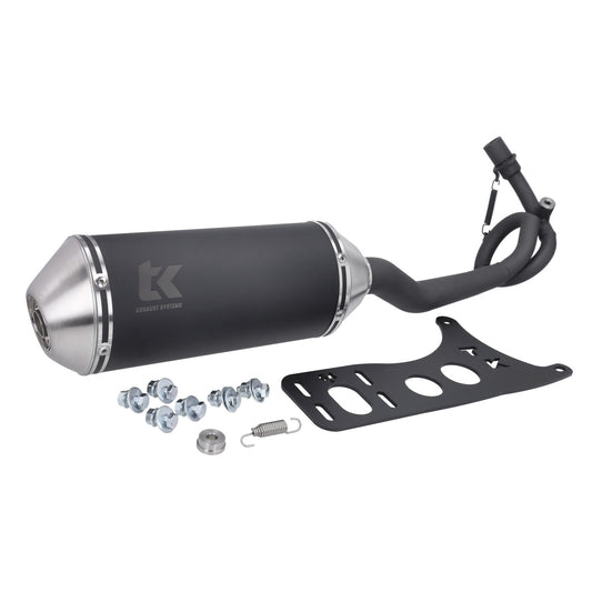 Auspuff Turbokit (hergestellt in der EU) E-Zulassung 3v '18-'19 schwarz Sprint 125 4t, Vespa, Primavera 125 4t