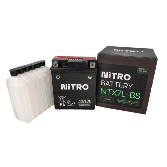 Batterie Nitro ntx7l-bs/ytx7l-bs euro-4/5 euro-4/5 6Ampere Liberty IGET, Primavera, Sprint, Zip 4t
