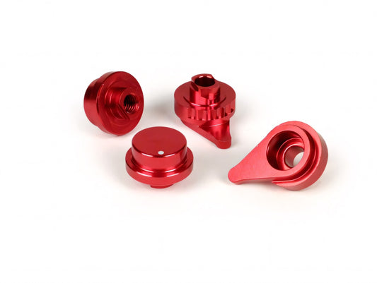 Einstellhebel-Set für Bremshebel-Set BGM rot eloxiert für Vespa GT, GTL, GTS 125-300