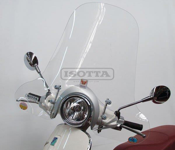 Windschutzscheibe Isotta mit Montageset hoch farblos Primavera