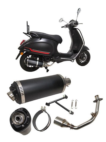 Auspuff Power1 Euro-5 EVO-1 schwarz Primavera, Sprint, Zip 4t