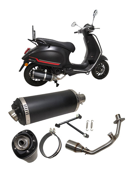 Auspuff Power1 Euro-4 EVO-1 schwarz Primavera, Sprint, Zip 4t
