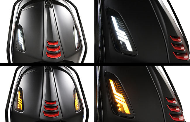 Blinker Set DMP LED Matrix Evo-2 leicht getönt Straßenversion für smoked Primavera, Sprint