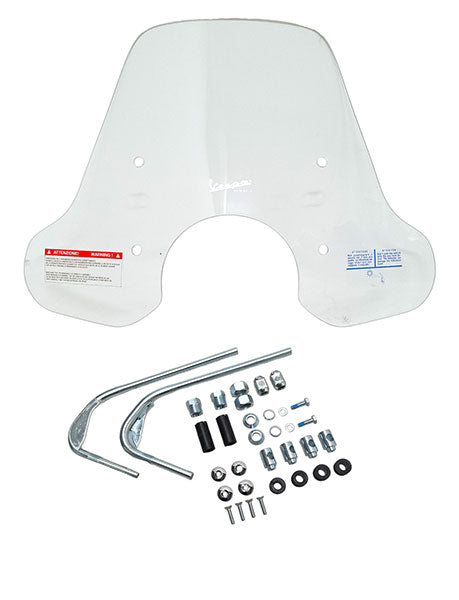 Windschutzscheibe Piaggio Original mit Montageset mittel klar farblos Primavera 125 4t, Primavera 1b005695