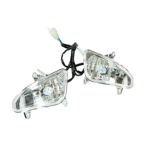 Blinker Set DMP LED E-Zulassung klare E-Zulassung hinten farblos china LX/napoli, china Vespa S, GTS toscana, riva,…