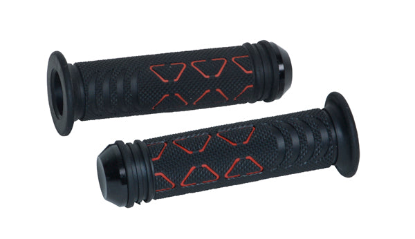 Griffset DMP universal exklusiv + bar end schwarz/rot – Vespa Sprint