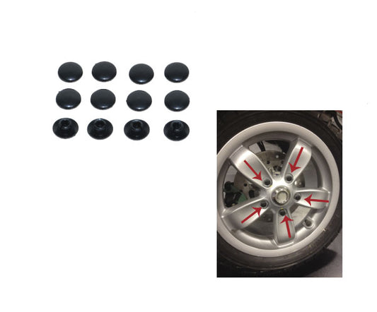 Dekorative Kappe DMP Hexagon Bolzen alle m8 schwarz glänzend 12Stück GTS alle Modelle, MP3, Primavera, Sprint