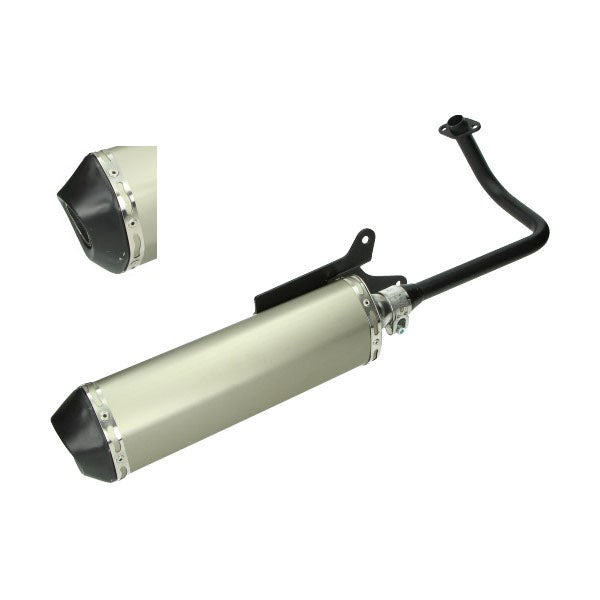 Auspuff Jamarcol oval (hergestellt in der EU) (Akrapovic Modell) alu/schwarz agm VX50, BTC Riva, china LX/napoli, GTS…
