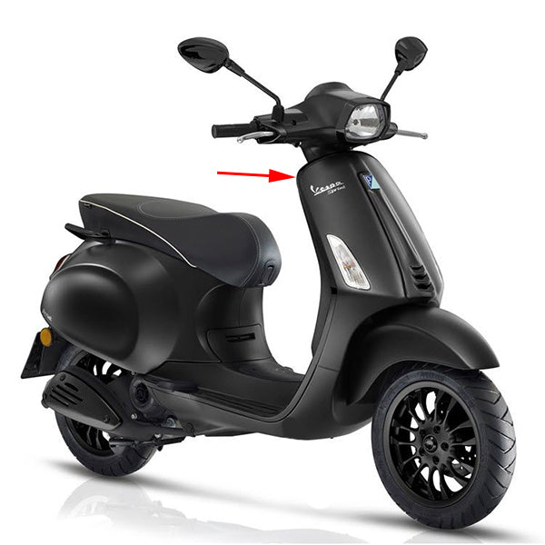 Zierleiste Piaggio Original Beinschild [notte] rechts schwarz glänzend Sprint cm2987035