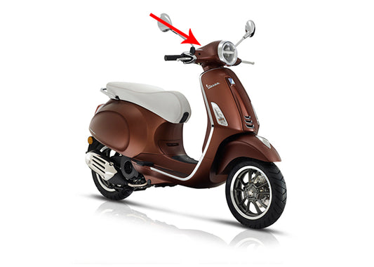 Lenkerverkleidung Piaggio Original oben Matt braun 139/a Primavera 67364600ml