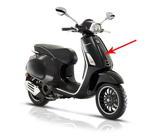Beinschild Piaggio Original Mitte euro-4/5 Schwarz glänzend 94 Sprint 1b00520900090