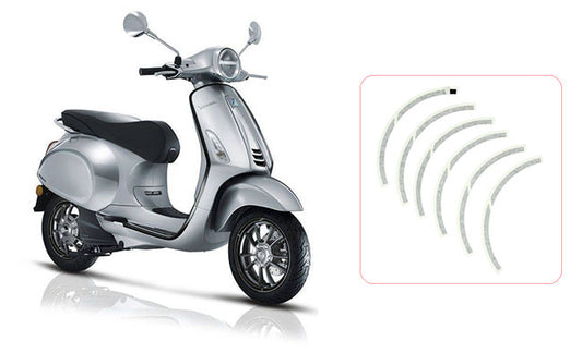 Aufkleber-Set Piaggio Original Vorderrad Felge schwarz elettrica, Primavera, Sprint 2h002849000a3