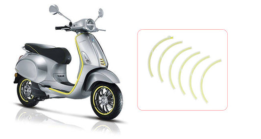 Aufkleber-Set Piaggio Original Vorderrad Felge gelb elettrica, Primavera, Sprint 2h002849000a6