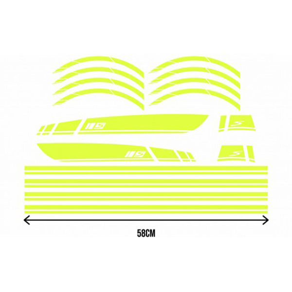 Aufkleber-Set Sport euro-2/4/5 AMG gleb fluoreszierend 16-teilig Primavera, Sprint