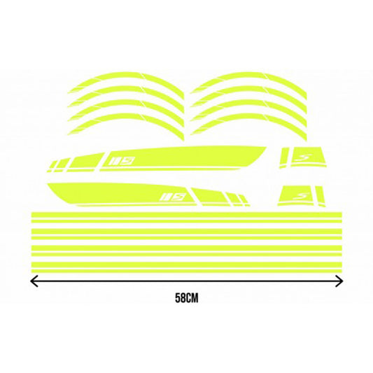 Aufkleber-Set Sport euro-2/4/5 AMG gleb fluoreszierend 16-teilig Primavera, Sprint