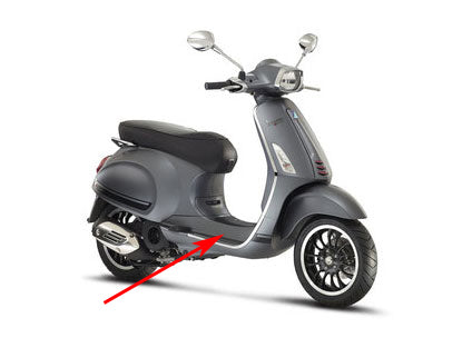 Trittbrett Piaggio Original Titangrau 742/B Sprint 67361200ez